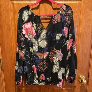 Desigual Multicolor Floral Blouse